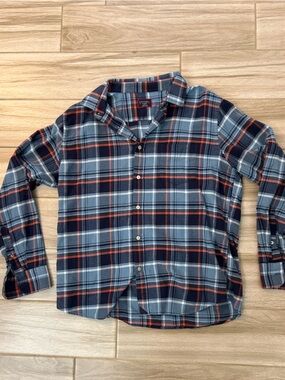 UNTUCKit Men's Navy and Red Plaid Button-Down Shirt